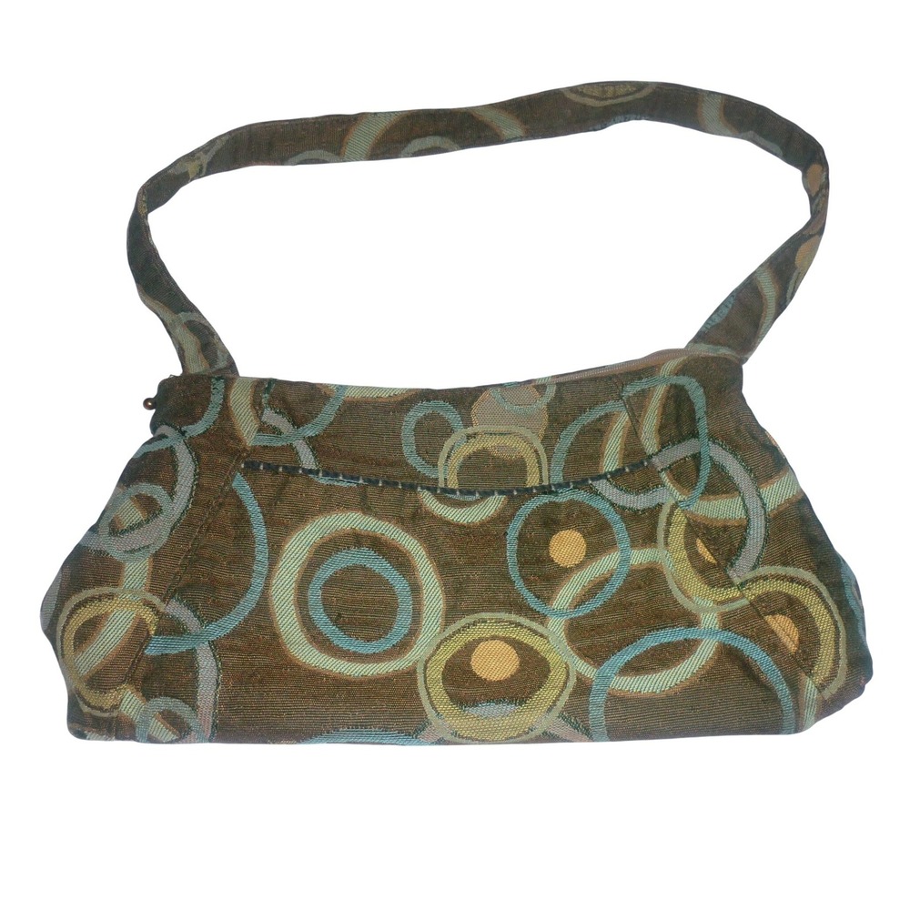 Maruca Designs Millie Lu Shoulder Bag Jacquard Tapestry‎ Retro Circle Pattern